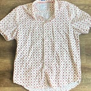 Denim & Flower White and Red Floral Shirt